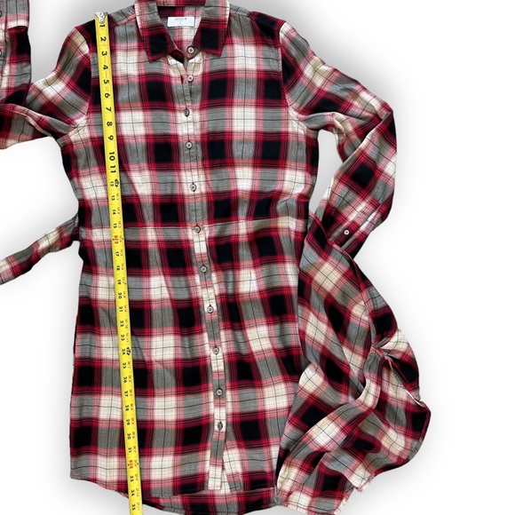 UNTUCKIt Plaid Rachel Wrap Dress in Red and Black Plaid, Size XS - Picture 11 of 15
